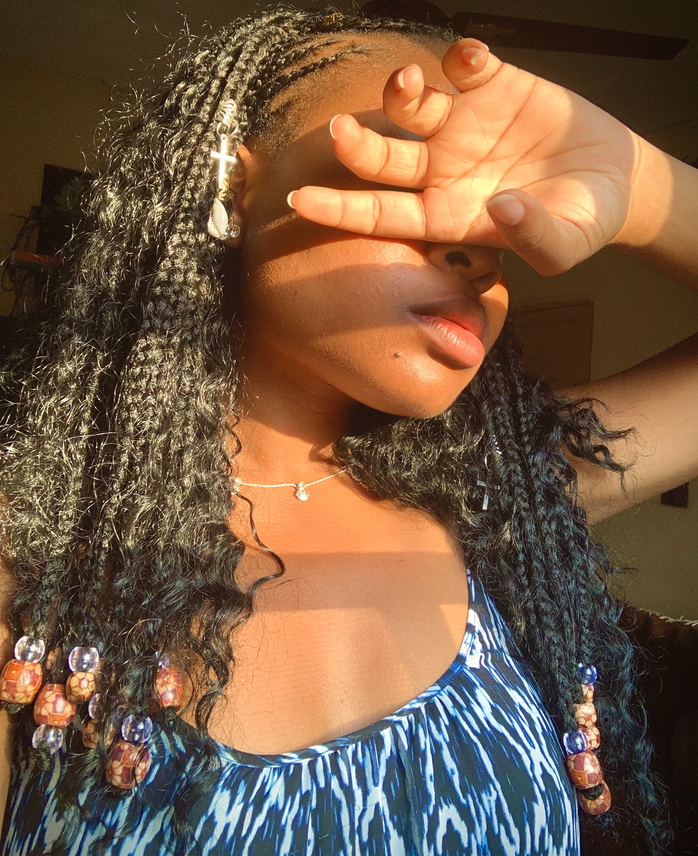 Fulani half weave Half sew-in (Medium Size)
