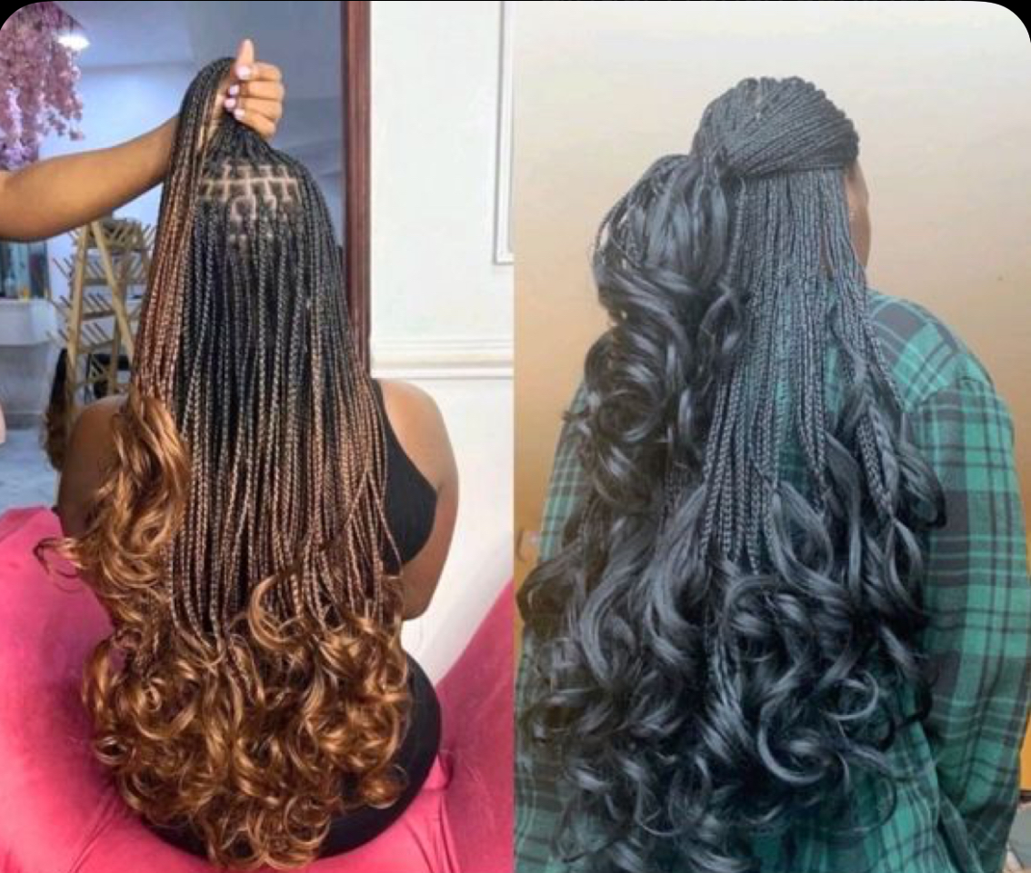 French curls (Medium: Mid-back length)