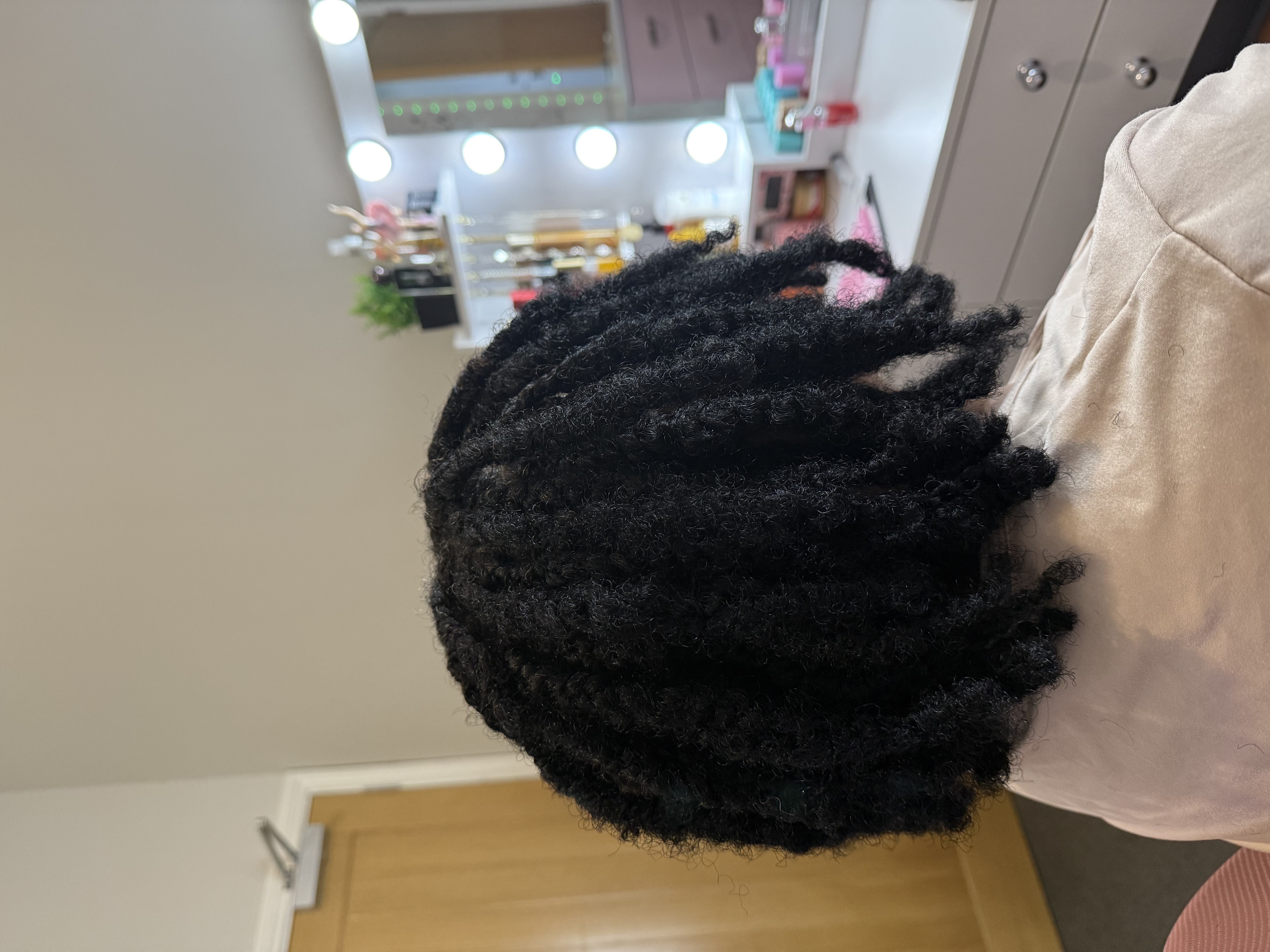 Fluffy/Coco twists (neck/shoulder length)
