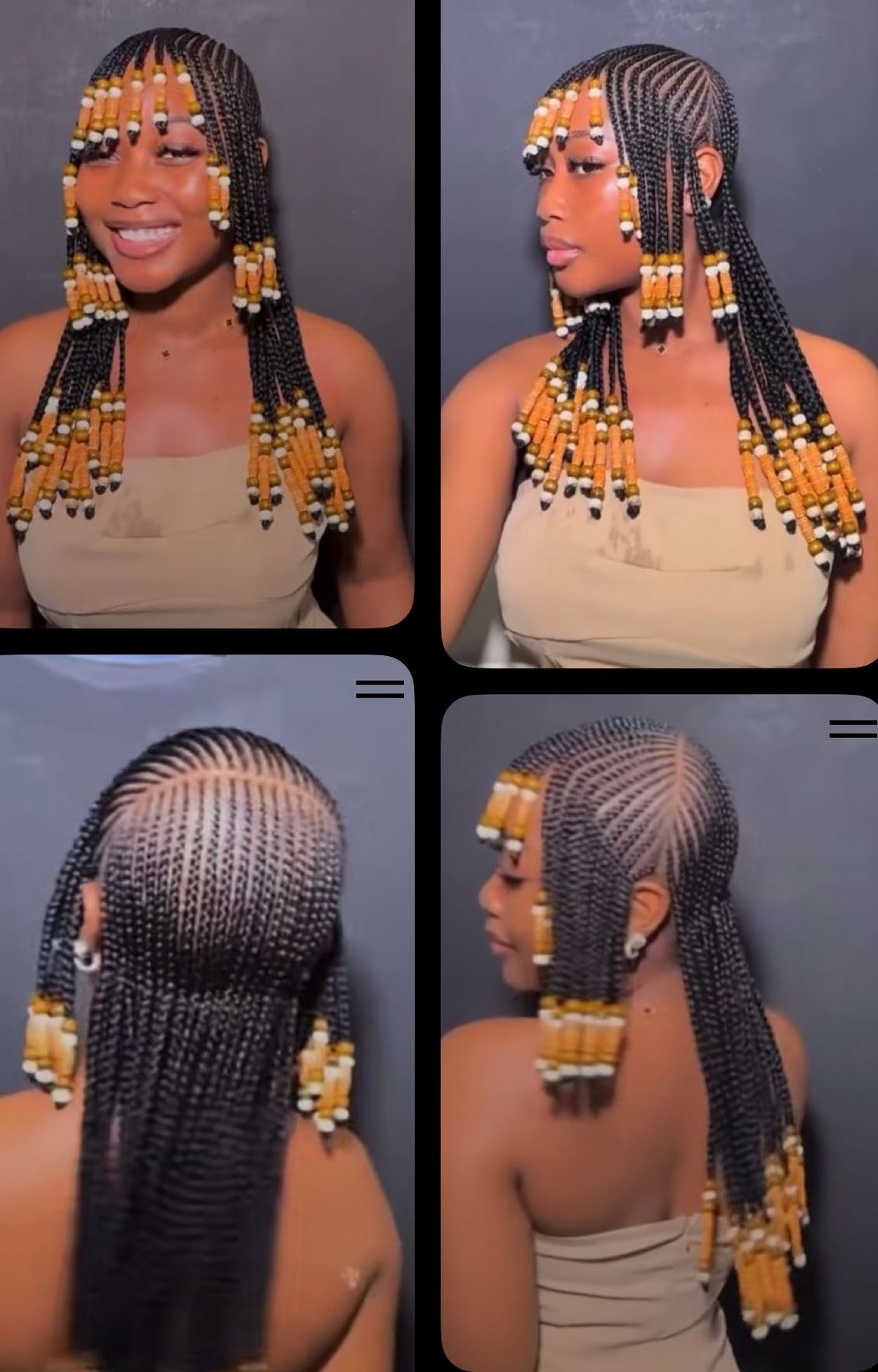 Layered Fulani braids with beads (small)